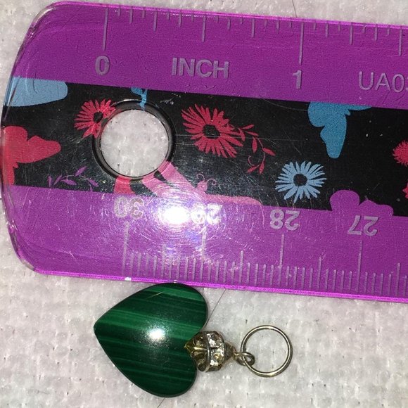 Malachite Heart Pendant - Picture 3 of 4